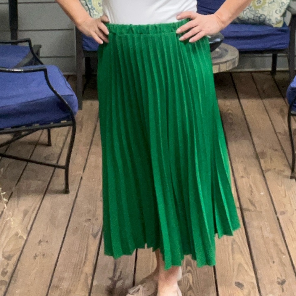 EE:: Some Elegant Green Pleated Skirt, size medium